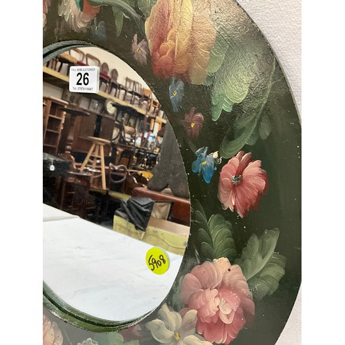 26 - BARGEWARE STYLE CIRCULAR WALL MIRROR DIA19”