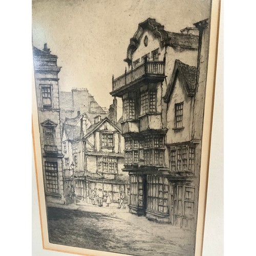 27 - **LOT WITHDRAWN BY VENDOR **PAIR OF STREET SCENE PICTURES , EDINBURGH AND EXETER 21” x 17”