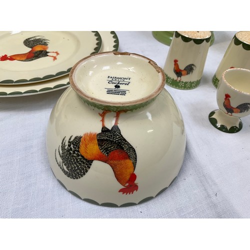 40 - BOX OF KITCHEN STORAGE JARS DECORATED WITH CHICKENS AND DUCKS