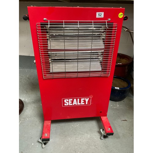 52 - PORTABLE FREE STANDING UPRIGHT ELECTRIC SEALEY WORKSHOP HEATER