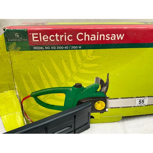 55 - GARDENLINE ELECTRIC CHAIN SAW IN BOX