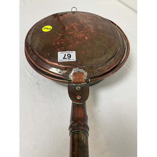 67 - GEORGIAN COPPER WARMING PAN