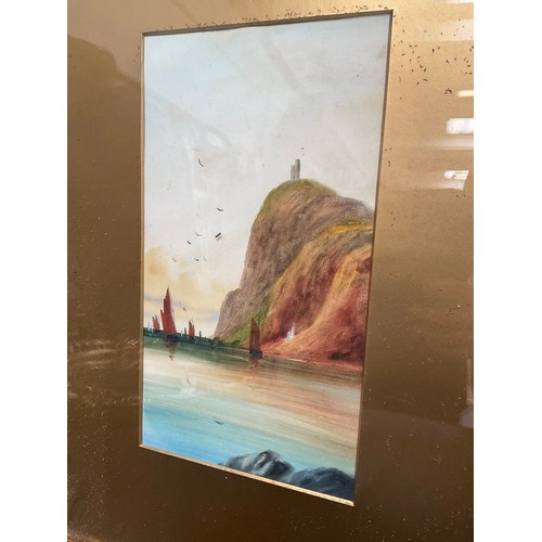 86 - VINTAGE GILT FRAMED WATERCOLOUR 16” x 23” AND OAK FRAMED WATERCOLOUR SIGNED G LAMMIN  20” x 17”