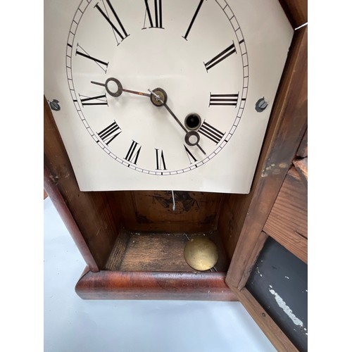 88 - 3 EDWARDIAN MANTLE CLOCKS ALL WITH PENDULUMS  A/F