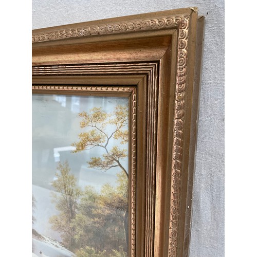 103 - MODERN GILT FRAMED PICTURE (SHEEP BY RIVER)
20” x 16”