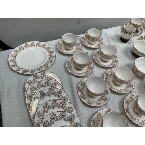 141 - BOX OF CHINA TO INCLUDE 2 PART BONE CHINA TEA SETS