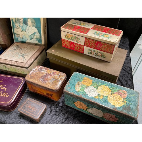 143 - 2 BOXES OF VINTAGE VARIOUS ADVERTISING TINS