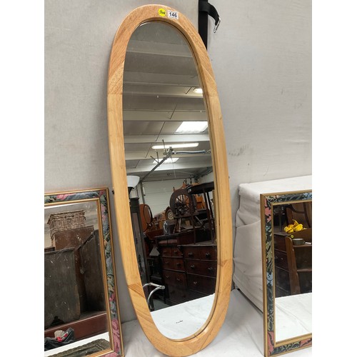 146 - 5 VARIOUS WALL MIRRORS TO INCLUDE ART DECO OVAL EXAMPLE