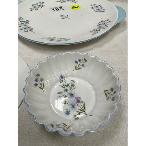 162 - TWENTY TWO PIECE SHELLEY BONE CHINA TEA SET  - BLUE ROCK PATTERN