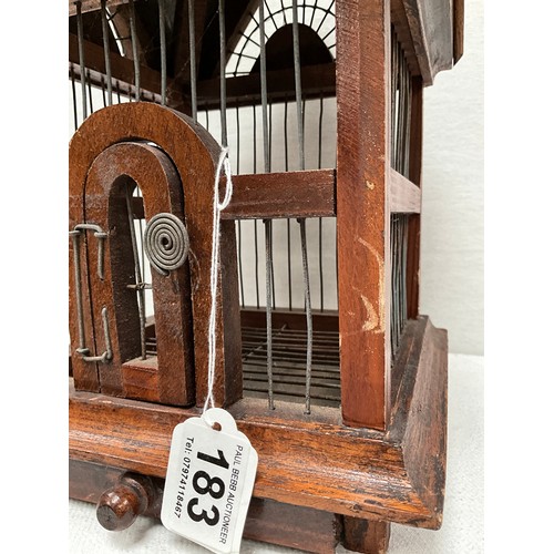 183 - REPRODUCTION BIRD CAGE H17” W9” D9”