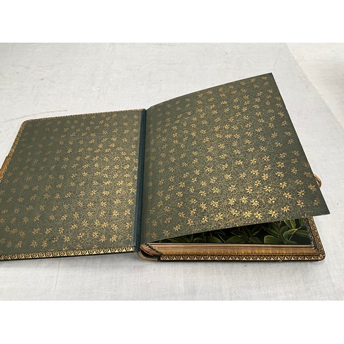 191 - VICTORIAN PHOTO ALBUM WITH BRASS CLASP 10” x 9”