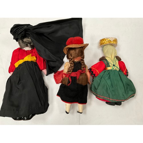 200 - THREE VINTAGE DOLLS OF THE WORLD, 1 MALTA AND 2 GERMAN