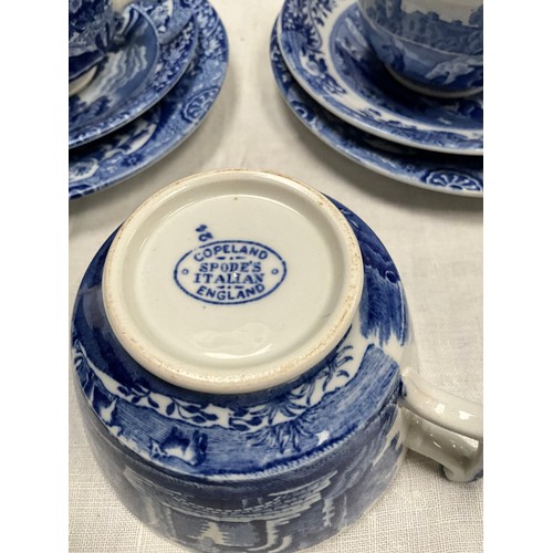 203 - COPELAND SPODE BLUE AND WHITE TEA WARE TO INCLUDE TEAPOT ON STAND, TRIO’S  (37 PIECES)