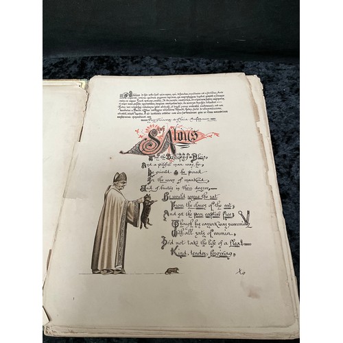 212 - LAY OF ST ALOYS RELIGIOUS LETTERS AND ILLUSTRATIONS