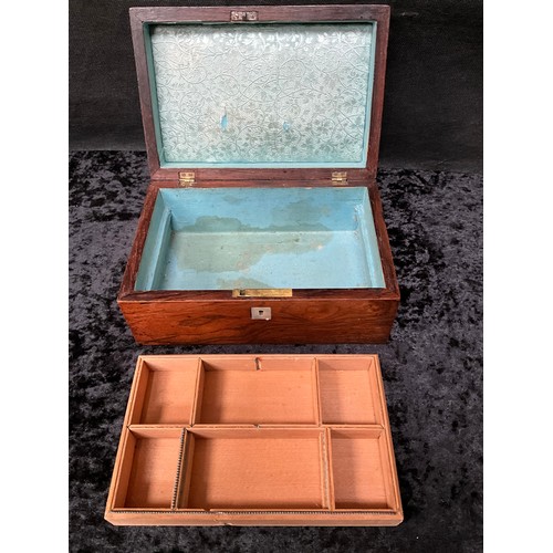 219 - COLLECTION OF WOODEN ITEMS TO INCLUDE VICTORIAN JEWELLERY BOX,FRIUT BOWL,SERRENTO INLAID CIGARETTE B... 