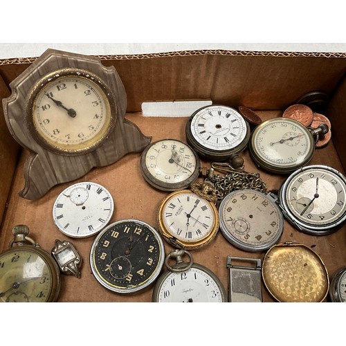 224 - LARGE QUANTITY OF POCKET WATCHES ETC A/F