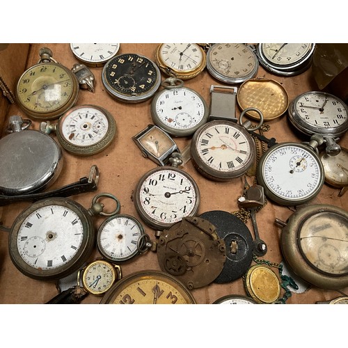 224 - LARGE QUANTITY OF POCKET WATCHES ETC A/F