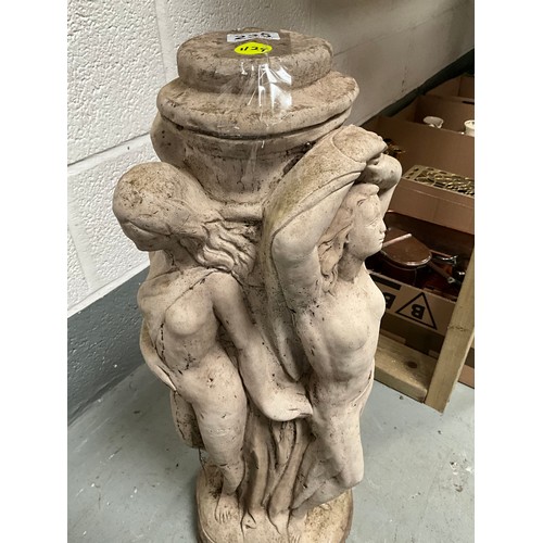 235 - CONCRETE 3 GRACES GARDEN PEDESTAL H27”