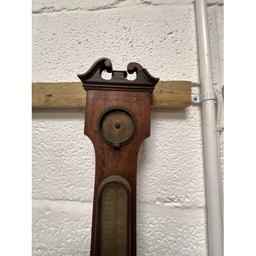 238 - VICTORIAN MAHOGANY WALL BAROMETER A/F H37”