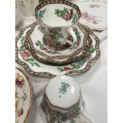 241 - 2 BOXES OF VICTORIAN CHINA TO INCLUDE COALPORT PART TEA AND DINNER SERVICE ETC