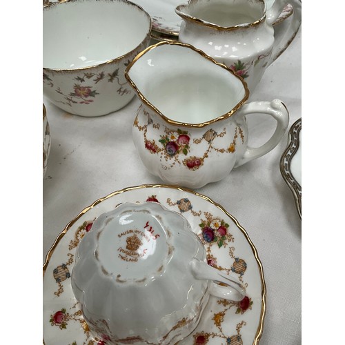 241 - 2 BOXES OF VICTORIAN CHINA TO INCLUDE COALPORT PART TEA AND DINNER SERVICE ETC