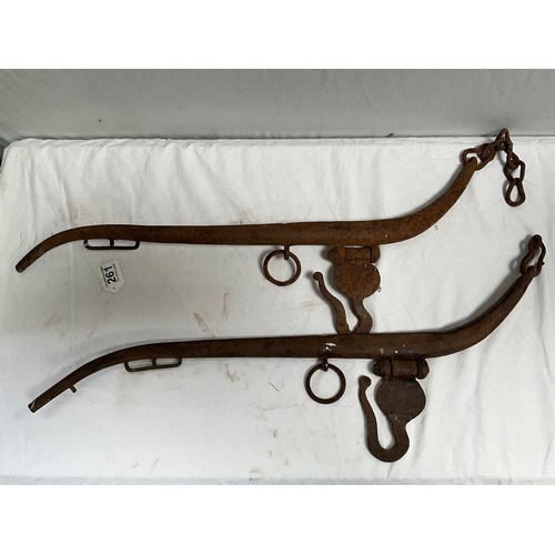 261 - PAIR OF VINTAGE METAL HORSE AIMES