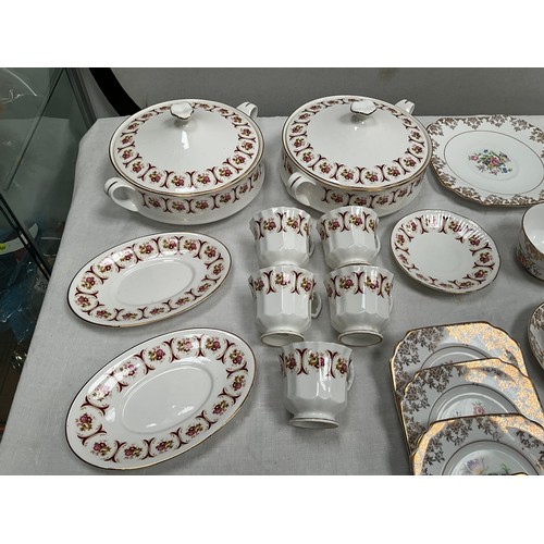 267 - BOX OF CHINA TO INCLUDE PART TEA SET,TUREENS ETC