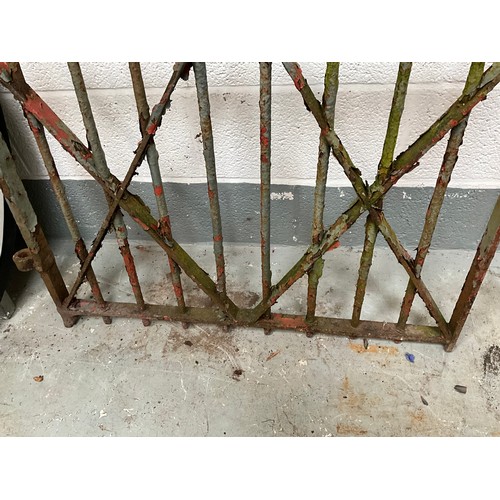 274 - ANTIQUE CAST IRON DECORATIVE GATE 65” x 38”