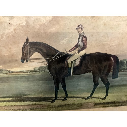 279 - VINTAGE HORSE AND JOCKEY PICTURE (INDUSTRY, EPSOM WINNER 1838)