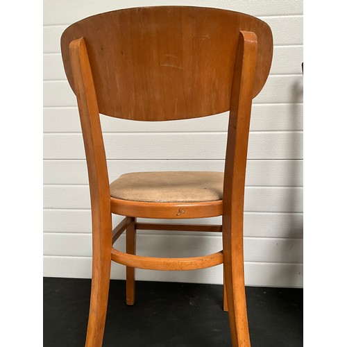 287 - RETRO KITCHEN CHAIR, VINTAGE BENTWOOD CHAIR WITH UPHOLSTERED SEAT, EDWARDIAN MAHOGANY CHAIR WITH UPH... 