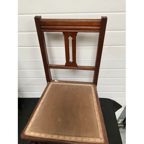 287 - RETRO KITCHEN CHAIR, VINTAGE BENTWOOD CHAIR WITH UPHOLSTERED SEAT, EDWARDIAN MAHOGANY CHAIR WITH UPH... 