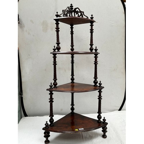 307 - VICTORIAN 4 TIER CORNER WOT NOT H52” W24” D16”