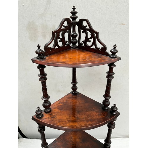 307 - VICTORIAN 4 TIER CORNER WOT NOT H52” W24” D16”