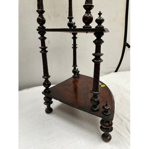 307 - VICTORIAN 4 TIER CORNER WOT NOT H52” W24” D16”