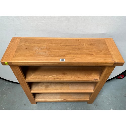 326 - MODERN LIGHT OAK BOOKCASE H36” W36” D12”