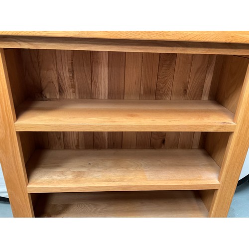 326 - MODERN LIGHT OAK BOOKCASE H36” W36” D12”