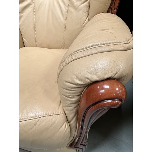 348 - PAIR OF ITALIAN LEATHER ARMCHAIRS