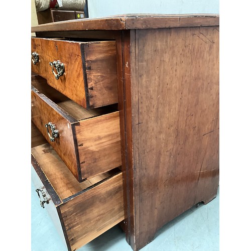 362 - EDWARDIAN MAHOGANY BEDROOM CHEST WITH 2 SHORT DRAWERS AND 2 LONG DRAWERS H31” W36” D20”