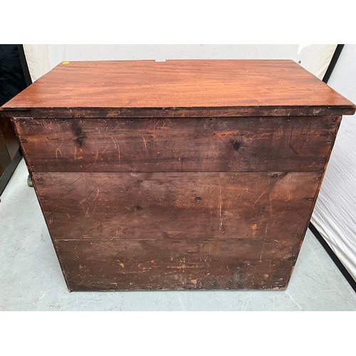 362 - EDWARDIAN MAHOGANY BEDROOM CHEST WITH 2 SHORT DRAWERS AND 2 LONG DRAWERS H31” W36” D20”