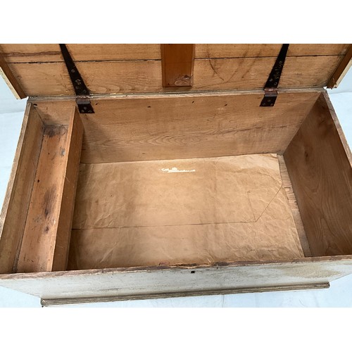 383 - EARLY ELM BOX (WORMED) H14” W33” D19”