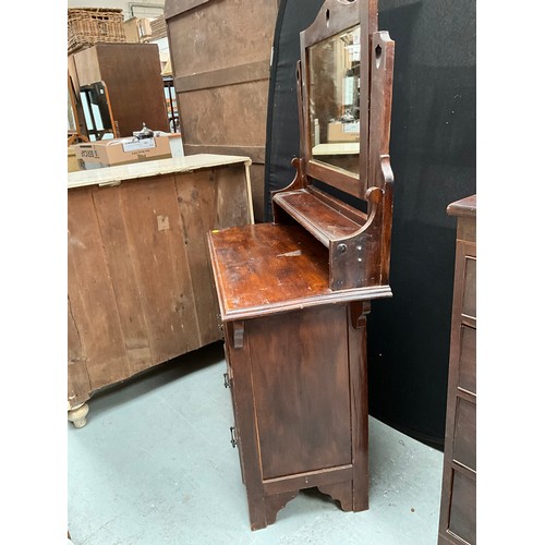 391 - EDWARDIAN SATINWOOD 3 DRAWER DRESSING TABLE 
H62” W34” D17”