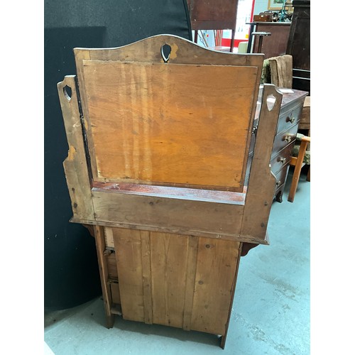 391 - EDWARDIAN SATINWOOD 3 DRAWER DRESSING TABLE 
H62” W34” D17”