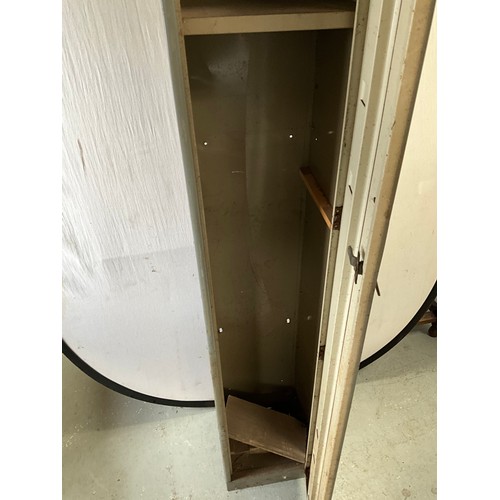 401 - VINTAGE METAL LOCKER WITH KEY A/F 
H67” W12” D12”