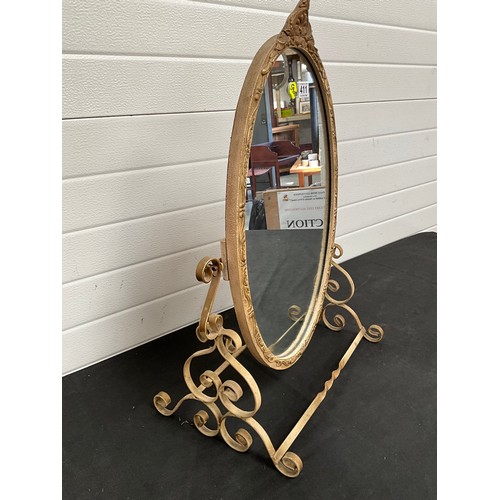 411 - DECORATIVE FREE STANDING MIRROR H28” W20” D12”