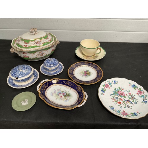 433 - BOX OF VICTORIAN AND LATER CHINA TO INCLUDE COALPORT A/F ,SPODE,ANYSLEY ETC