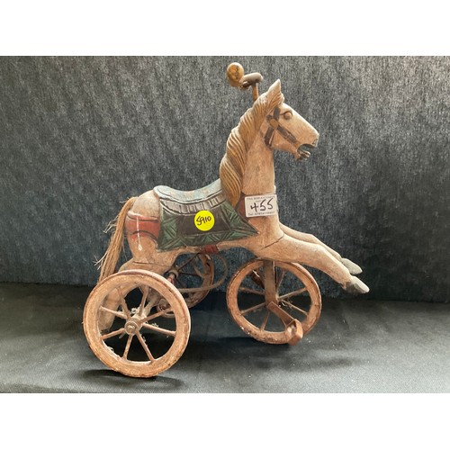 455 - REPRODUCTION INDIAN STYLE HORSE TRIKE H14” W14” D7”