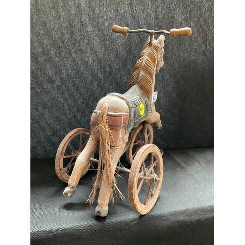 455 - REPRODUCTION INDIAN STYLE HORSE TRIKE H14” W14” D7”