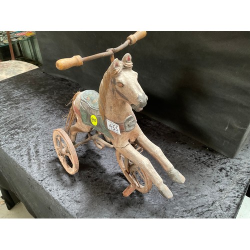 455 - REPRODUCTION INDIAN STYLE HORSE TRIKE H14” W14” D7”