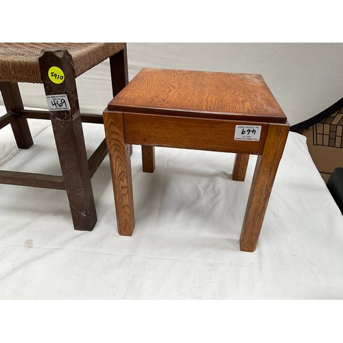 469 - 2 VINTAGE STOOLS A/F