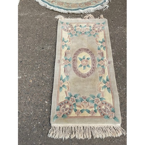 474 - 3 RUGS, 84” x 47”, 56” x 24” round DIA 52”